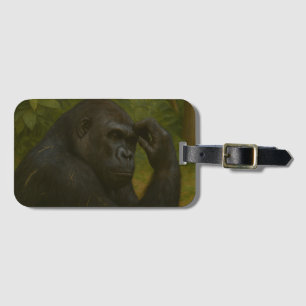 Gorilla Reflection - Doordacht Wildlife Portret Bagagelabel