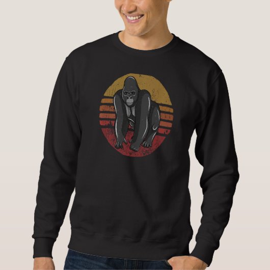 Gorilla Retro Style Gorilla Monkey Trui (Voorkant)