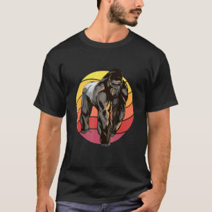 Gorilla Retro Sunset Apes Gorillas T-shirt