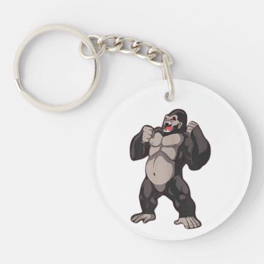 Gorilla Roaring Ape Monkey Sleutelhanger (Voorkant)