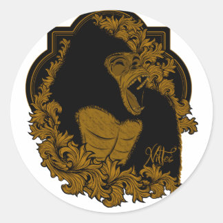 Gorilla Ronde Sticker