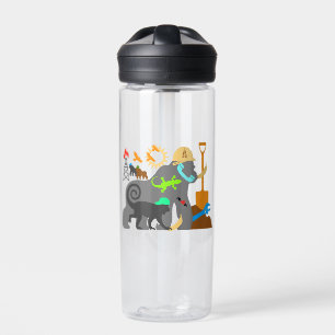 Gorilla’s aan het werk waterfles