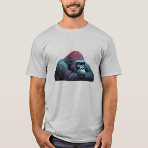 Gorilla Schattig Leuk Dier Slapen Relaxing Fun T-shirt