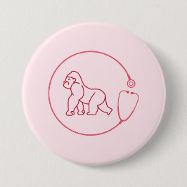gorilla-sethacope ronde button 7,6 cm