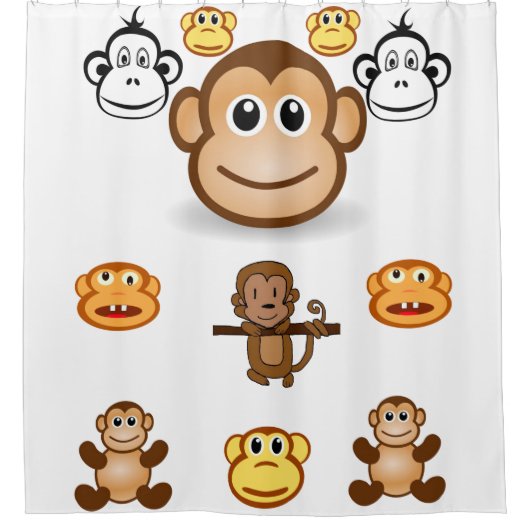 Gorilla Shower Curtain Douchegordijn (Voorkant)