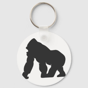Gorilla silhouet sleutelhanger