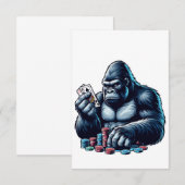 gorilla singe jouer aux cartes poker casino (Devant / Derrière)