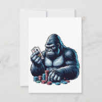 gorilla singe jouer aux cartes poker casino