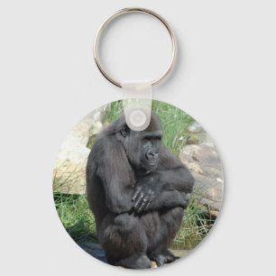 Gorilla Sitting Sleutelhanger
