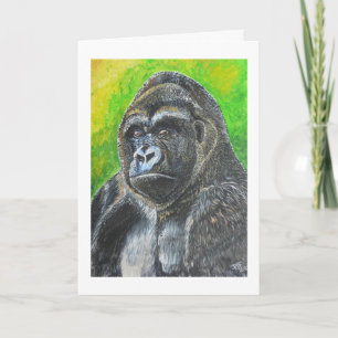 Gorilla-studie Birthday Card Kaart
