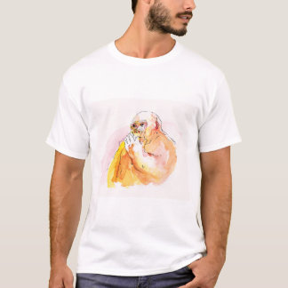 Gorilla sucking fingers T-shirt 指しゃぶりのゴリラTシャツ