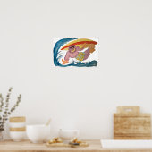 Gorilla Surfer Poster (Keuken)