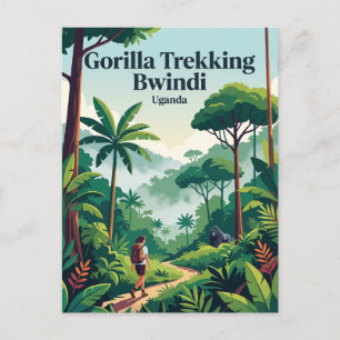 Gorilla Trekking Bwindi Ondoordringbaar Woud Oegan Briefkaart