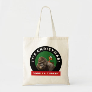 Gorilla Turkey Kerstmis Dinner Pun Tote Bag
