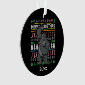 Gorilla Ugly KerstSweater Wildlife Series Ornament (voorkant)