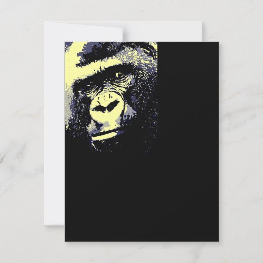 Gorilla uitnodiging - Grappige Gorilla uitnodiging (Voorkant)
