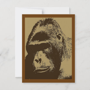 Gorilla Uitnodiging - Pop Art Invitations