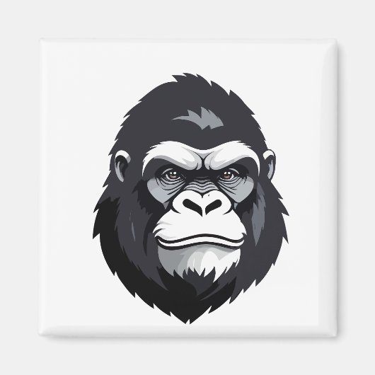 Gorilla Vector Art Animal Modern Urban Graphic Magneet (Voorkant)