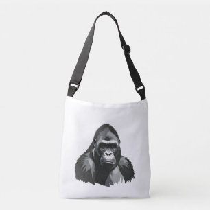 Gorilla Vector Grafische Kunst Portret Dierlijke G Crossbody Tas