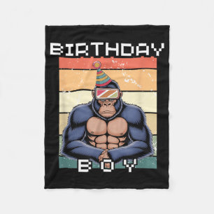 Gorilla Verjaardag Decoraties Aap Label VR Gamer Fleece Deken