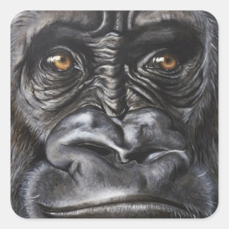 Gorilla Vierkante Sticker