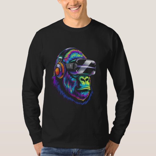 Gorilla VR Tshirt Jongens Spelen Volwassen Gaming (Voorkant)