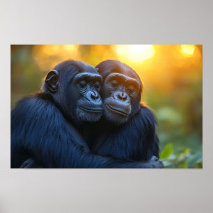 Gorilla wild dier ontspannen portret poster