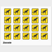 Gorilla Xing. Vierkante Sticker (Vel)