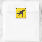 Gorilla Xing. Vierkante Sticker (Tas)