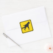 Gorilla Xing. Vierkante Sticker (Envelop)