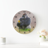 Gorilla & Yellow Daisy Grote Klok (Huis)