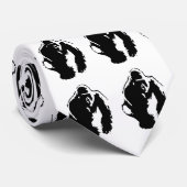 Gorilla Zwart & Wit Pop Art Custom Stropdassen (Opgerold)