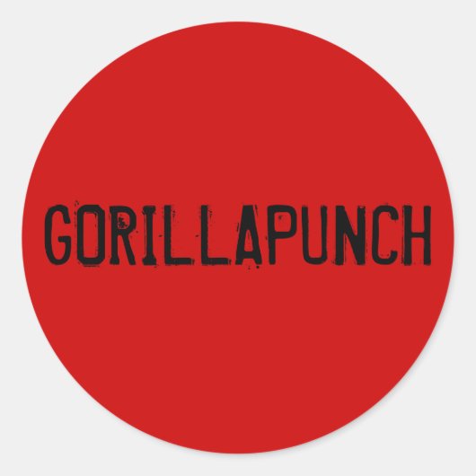 GORILLAPUNCH STICKERS ROUGE (Devant)