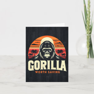 Gorilla's Het Waard Om Te Redden Wereld Wilde Dier Feestdagen Kaart
