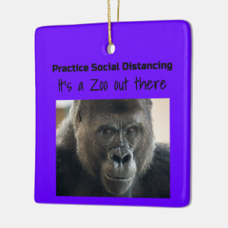 Gorillas in de Riot Midst-Corona door Funnycomb Keramisch Ornament