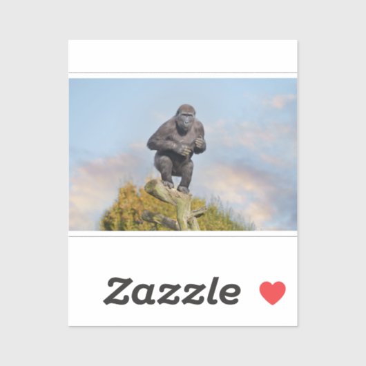 Gorilla's Tree-Balancing Act Sticker (Vel)