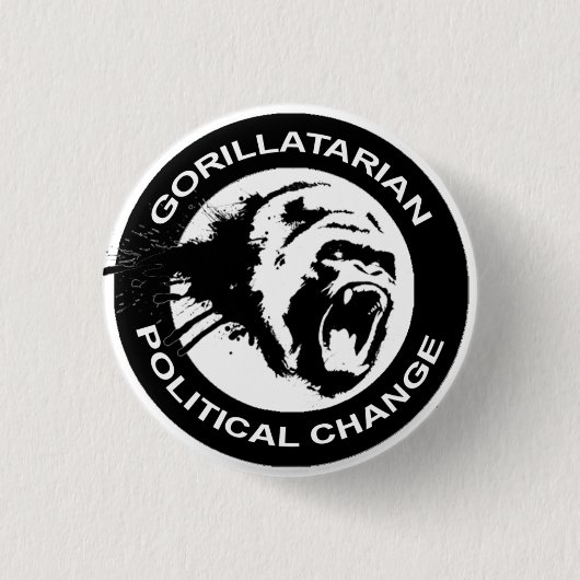 Gorillatarian Round Button (Voorkant)