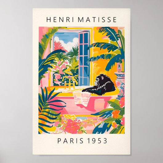 Gorille Dans Bain Poster Rose, Décor Dopamine, Ma (Devant)