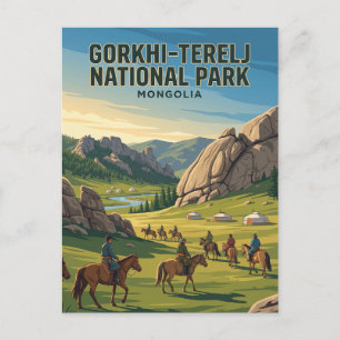 Gorkhi-Terelj Nationaal Park Mongolië Briefkaart