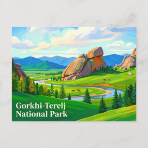Gorkhi-Terelj Nationaal Park Mongolië Briefkaart