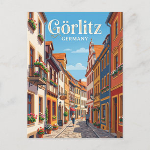 Görlitz Oude Stad Steeg Duitsland Briefkaart