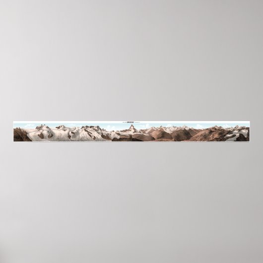 GORNERGRAT Swiss Alps Panorama 360° Poster (Devant)