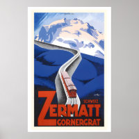 Gornergrat Zermatt Zwitserland Reisreclame uit het