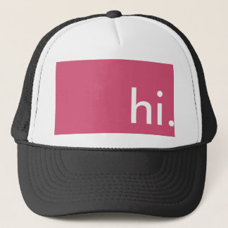 Gorra que dice hi trucker pet