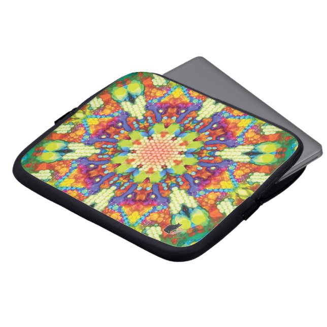 Gory Kaleidoscoop laptophoes Laptop Sleeve (Voorkant top)