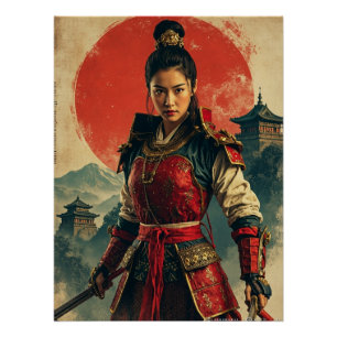 Goryeo Vrouw Warrior Art - Koreaans historisch Perfect Poster