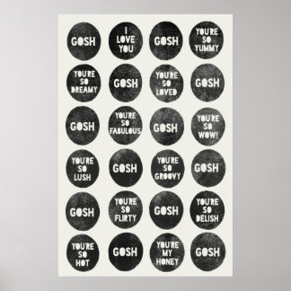 Gosh Love Quottes Poster