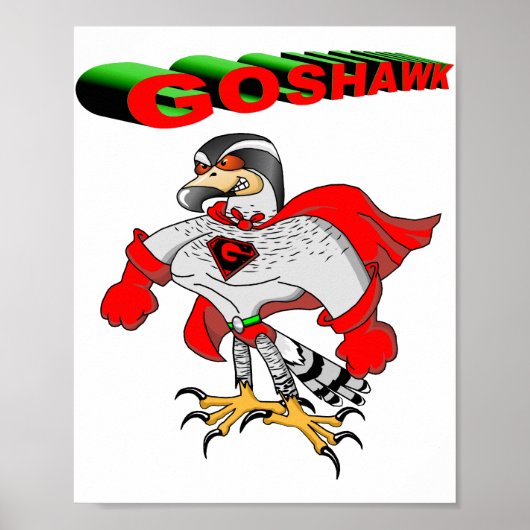 Goshawk Cartoon Poster (Voorkant)