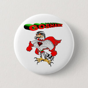 Goshawk Cartoon Ronde Button 5,7 Cm