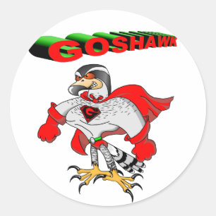 Goshawk Cartoon Ronde Sticker
